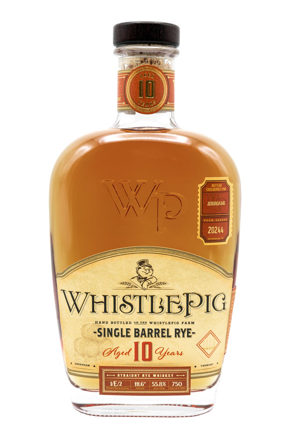 WhistlePig 10 Year Old Single Barrel Rye Whiskey Cask #20244 Jeroboams Exclusive, 55.8% ABV--95876